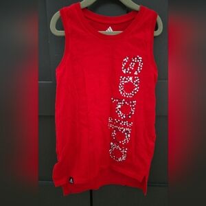 Adidas Kids Red Sleeveless Tee